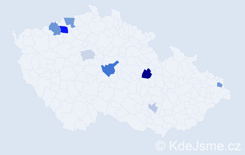 Jméno: 'Medea', počet výskytů 10 v celé ČR