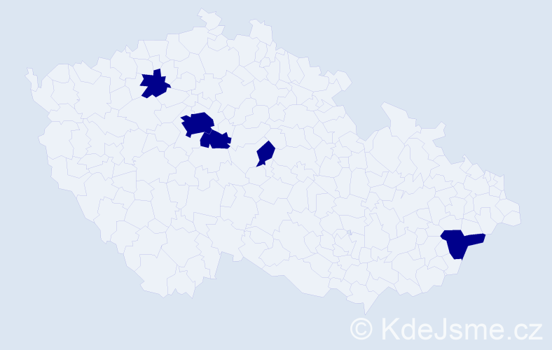Jméno: 'Tobias Adam', počet výskytů 5 v celé ČR