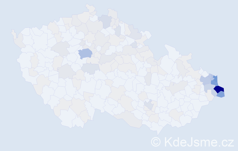 Jméno: 'Danuta', počet výskytů 470 v celé ČR