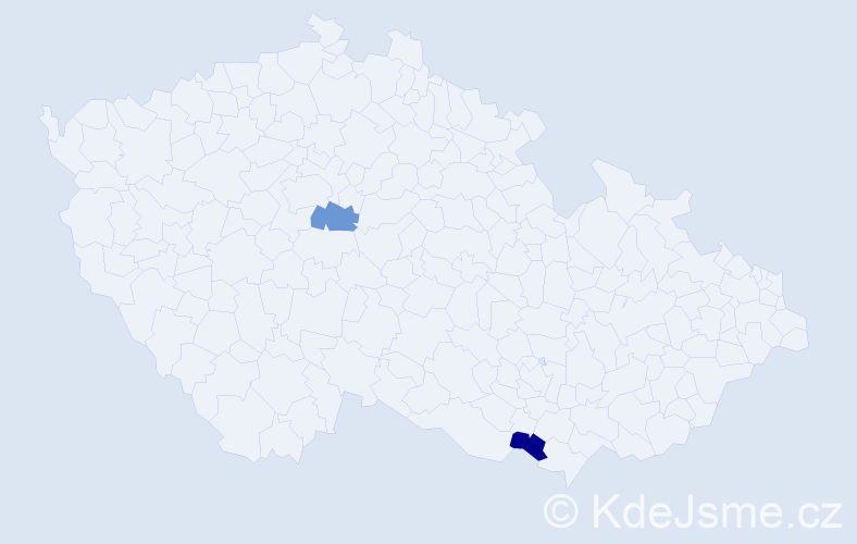Jméno: 'Alissa', počet výskytů 2 v celé ČR