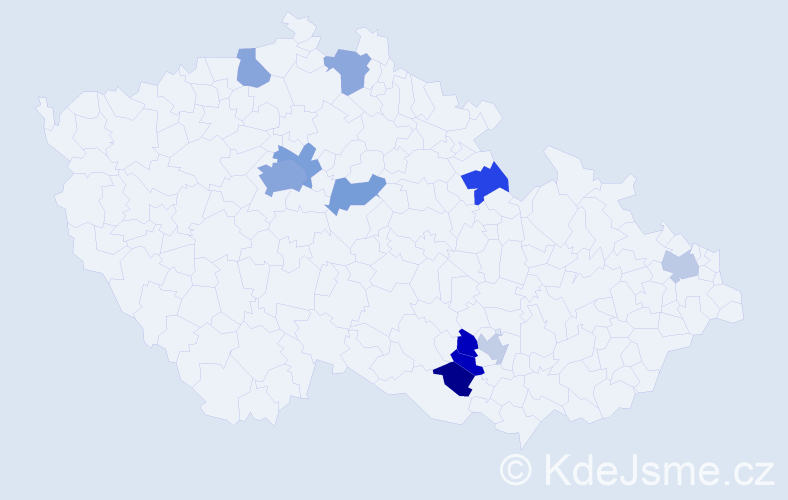 Jméno: 'Ruzanna', počet výskytů 17 v celé ČR