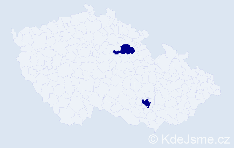 Jméno: 'Anara', počet výskytů 2 v celé ČR