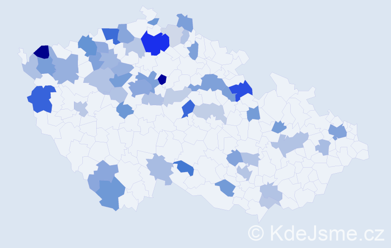 Jméno: 'Vitalij', počet výskytů 117 v celé ČR