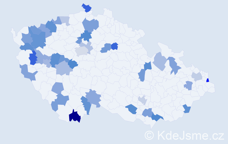 Jméno: 'Slavko', počet výskytů 60 v celé ČR