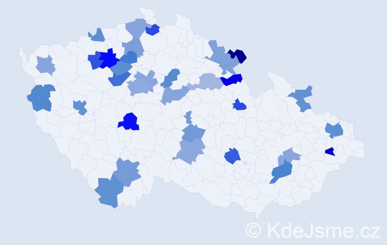 Jméno: 'Emilián', počet výskytů 51 v celé ČR