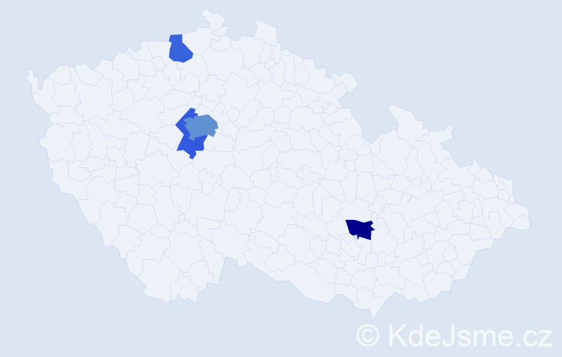 Jméno: 'Xiaodong', počet výskytů 8 v celé ČR