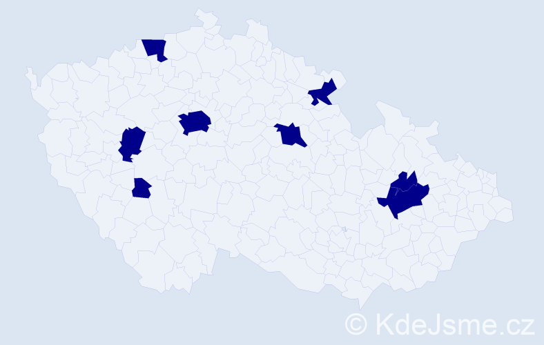 Jméno: 'Chrystyna', počet výskytů 8 v celé ČR