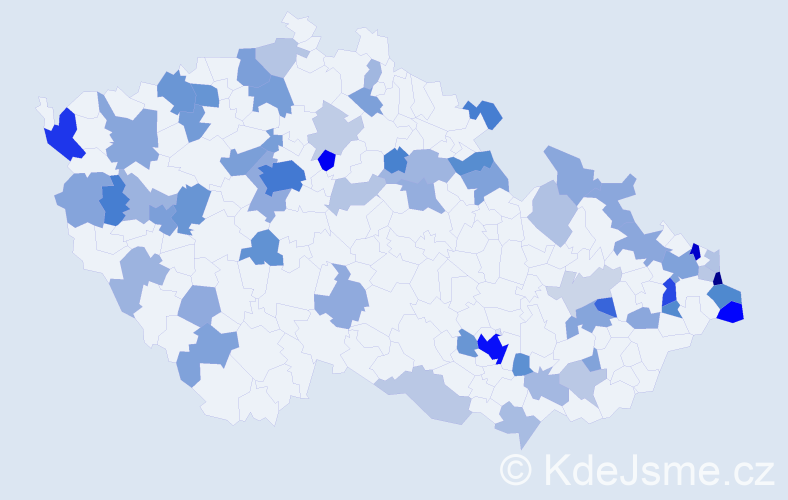 Jméno: 'Stefan', počet výskytů 153 v celé ČR