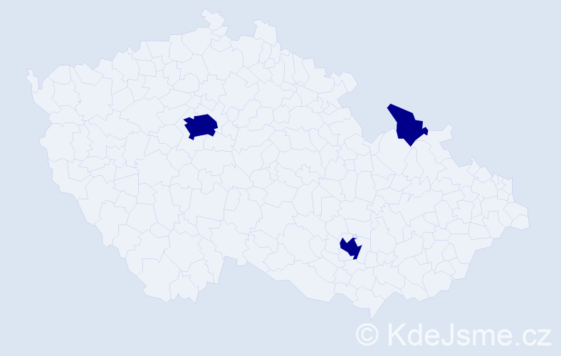 Jméno: 'Thanh Tinh', počet výskytů 3 v celé ČR