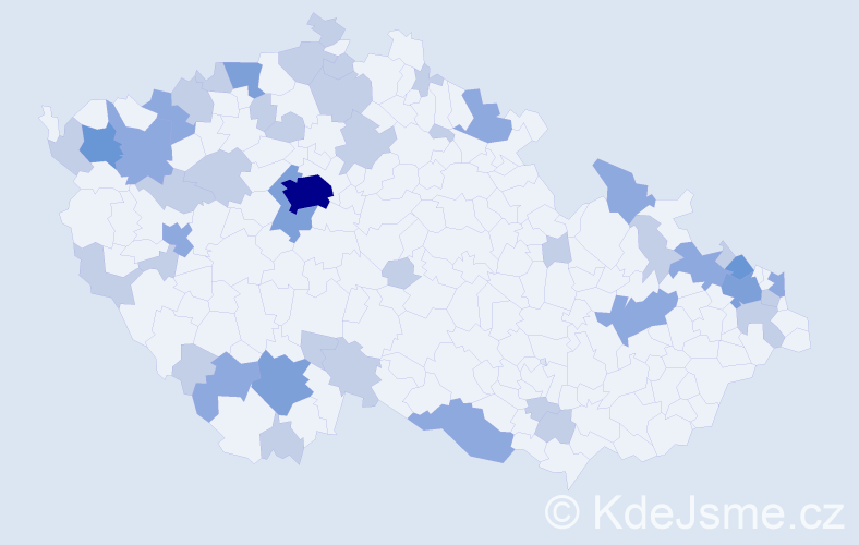 Jméno: 'Bernhard', počet výskytů 79 v celé ČR