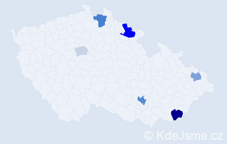 Jméno: 'Vlaslav', počet výskytů 7 v celé ČR