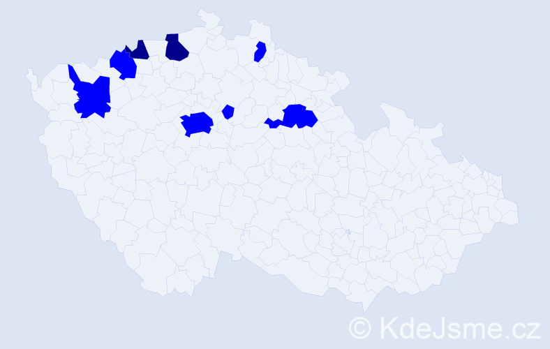 Jméno: 'Reingard', počet výskytů 10 v celé ČR