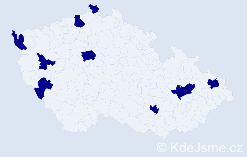Jméno: 'Lan Phuong', počet výskytů 10 v celé ČR