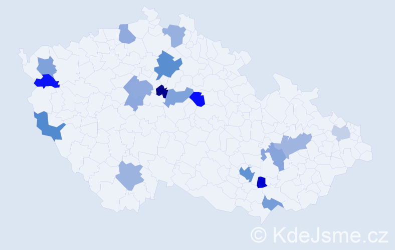 Jméno: 'Henrietta', počet výskytů 29 v celé ČR