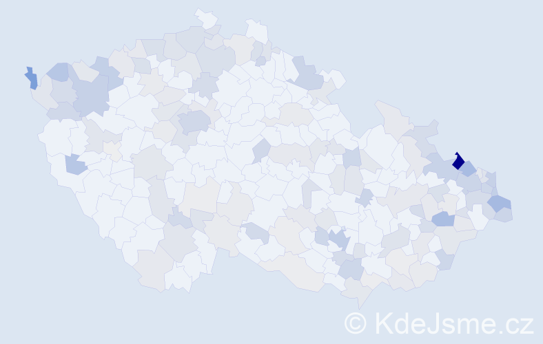 Jméno: 'Ruth', počet výskytů 351 v celé ČR