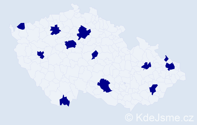 Jméno: 'Thanh Dung', počet výskytů 12 v celé ČR