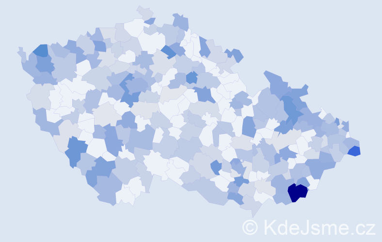 Jméno: 'Justina', počet výskytů 481 v celé ČR