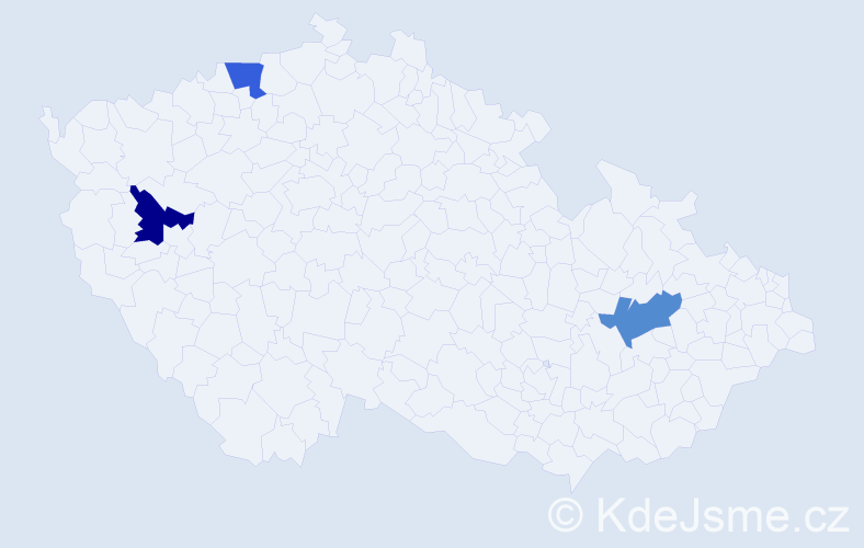Jméno: 'Marie Michaela', počet výskytů 3 v celé ČR