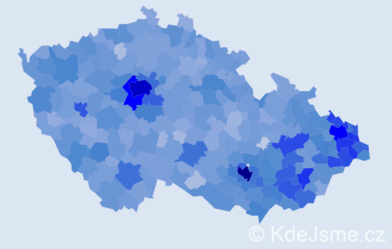 Jméno: 'Richard', počet výskytů 20467 v celé ČR