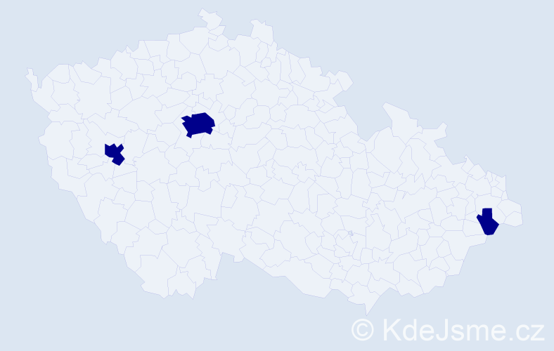 Jméno: 'Sofia Ellen', počet výskytů 3 v celé ČR