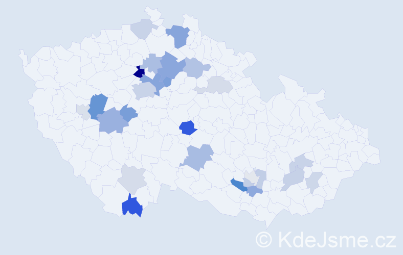 Jméno: 'Fiodor', počet výskytů 51 v celé ČR