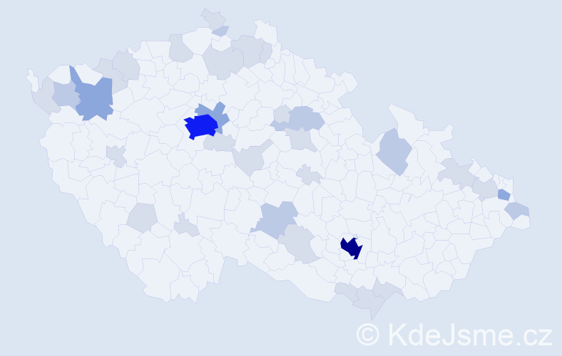 Jméno: 'Simone', počet výskytů 78 v celé ČR