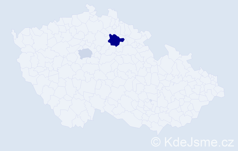 Jméno: 'The Nam', počet výskytů 2 v celé ČR