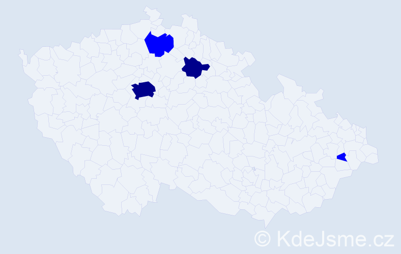 Jméno: 'Donald', počet výskytů 6 v celé ČR