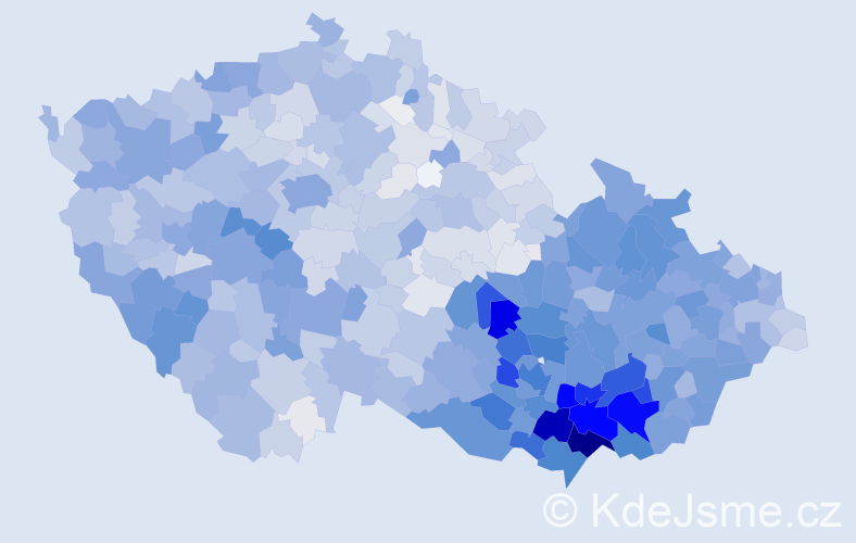 Jméno: 'Josefa', počet výskytů 4900 v celé ČR