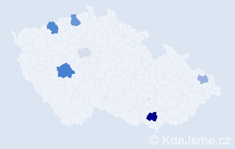 Jméno: 'Samuel Gabriel', počet výskytů 6 v celé ČR