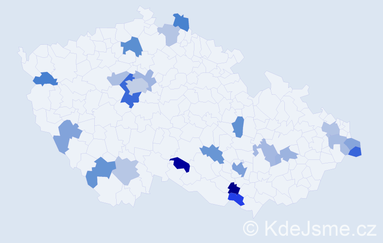 Jméno: 'Judith', počet výskytů 36 v celé ČR