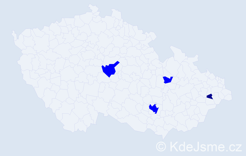 Jméno: 'Hector', počet výskytů 5 v celé ČR