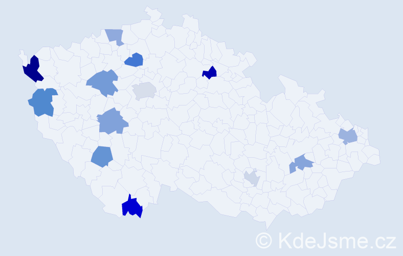 Jméno: 'Duc Tien', počet výskytů 17 v celé ČR