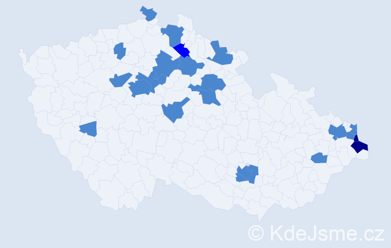 Jméno: 'Henryka', počet výskytů 28 v celé ČR