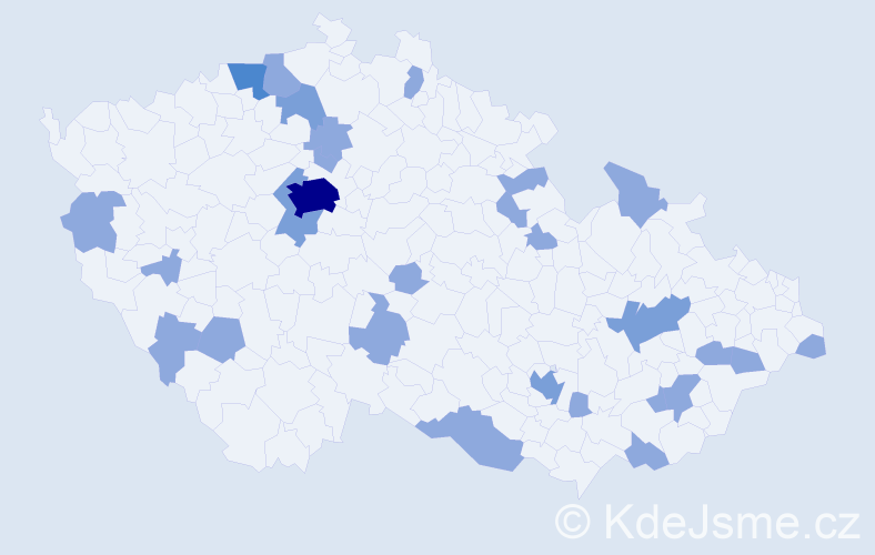 Jméno: 'Jan Josef', počet výskytů 40 v celé ČR