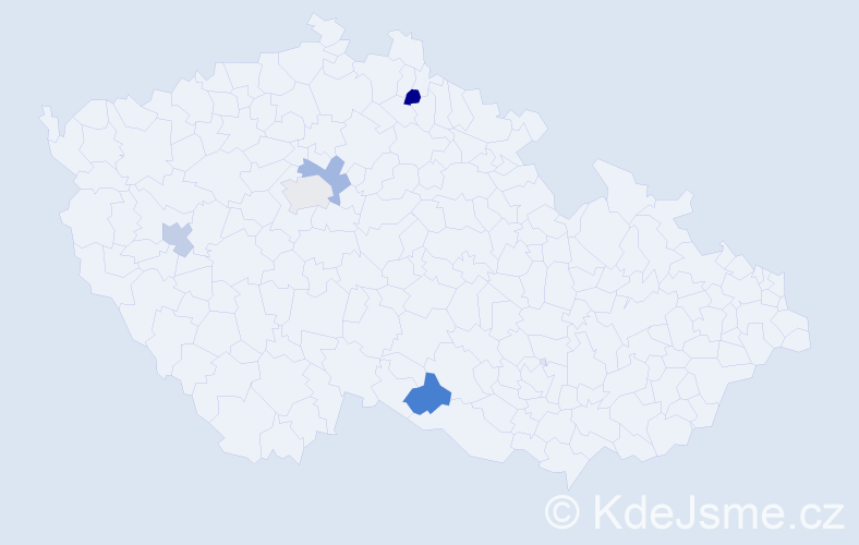 Jméno: 'Fedir', počet výskytů 5 v celé ČR