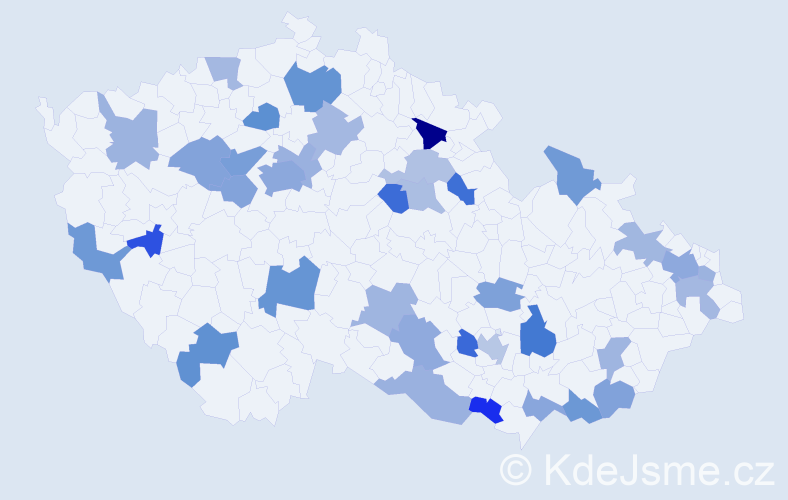 Jméno: 'Jana Marie', počet výskytů 53 v celé ČR