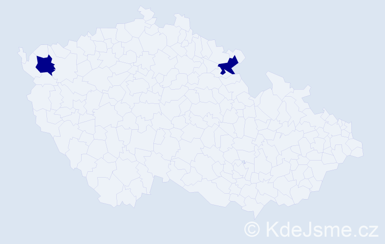 Jméno: 'Daria Anna', počet výskytů 2 v celé ČR