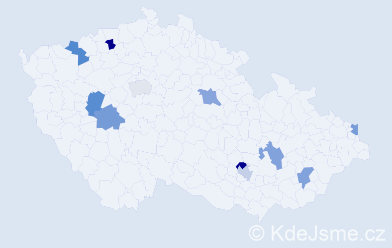 Jméno: 'Timmy', počet výskytů 11 v celé ČR