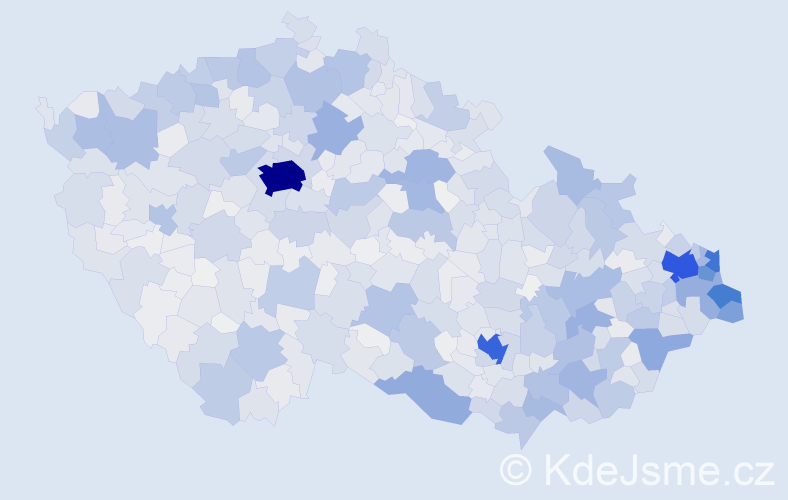 Jméno: 'Marian', počet výskytů 5724 v celé ČR