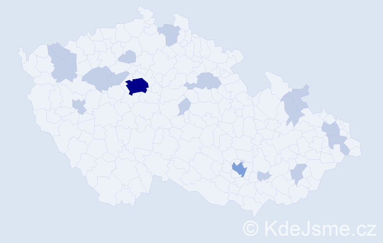 Jméno: 'Alessio', počet výskytů 29 v celé ČR