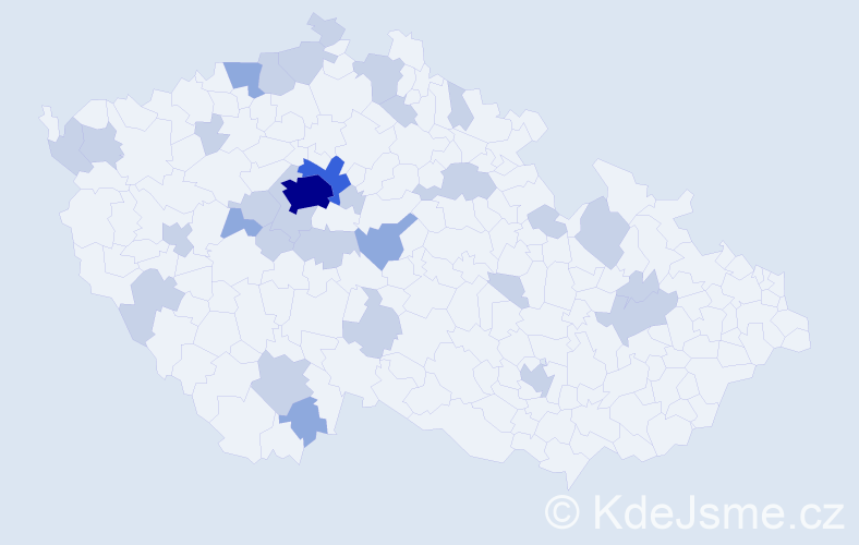 Jméno: 'Věnceslav', počet výskytů 52 v celé ČR