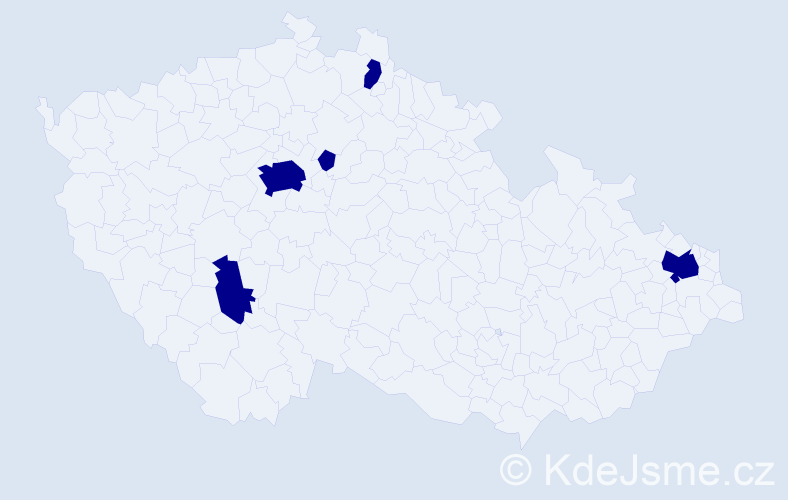 Jméno: 'Jolanta Krystyna', počet výskytů 5 v celé ČR