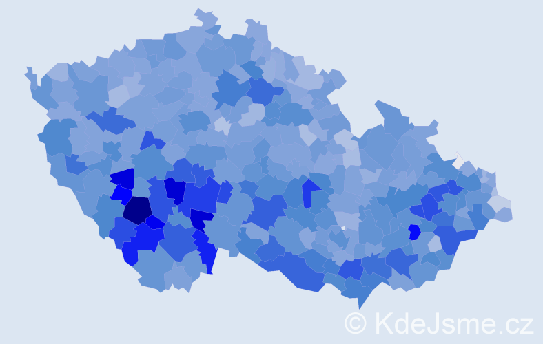 Jméno: 'Blažena', počet výskytů 7115 v celé ČR