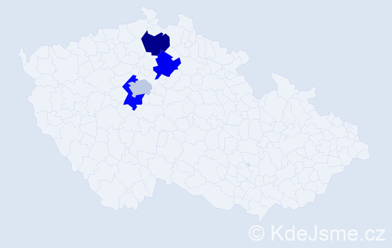 Jméno: 'Petr Hugo', počet výskytů 4 v celé ČR