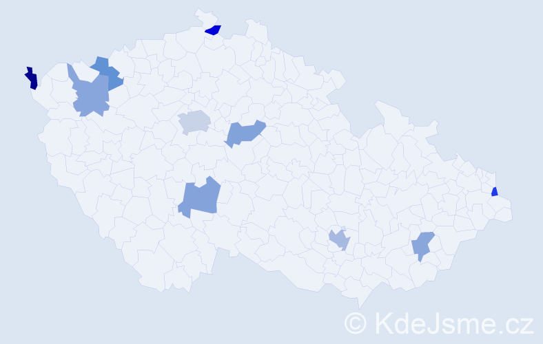 Jméno: 'Adam Gabriel', počet výskytů 13 v celé ČR