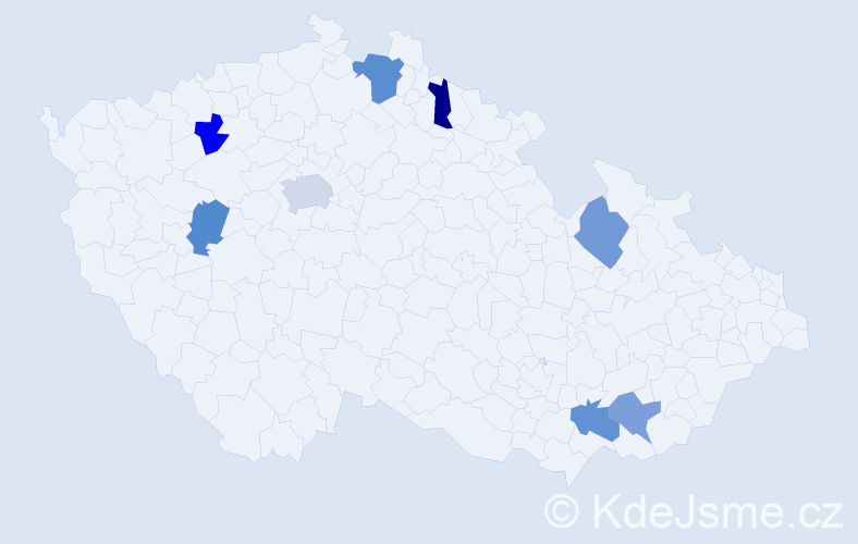 Jméno: 'Ileana', počet výskytů 10 v celé ČR