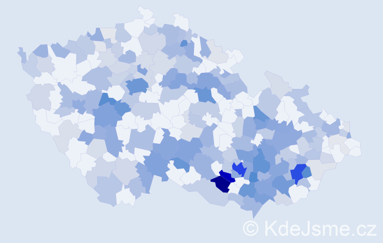 Jméno: 'Milana', počet výskytů 557 v celé ČR