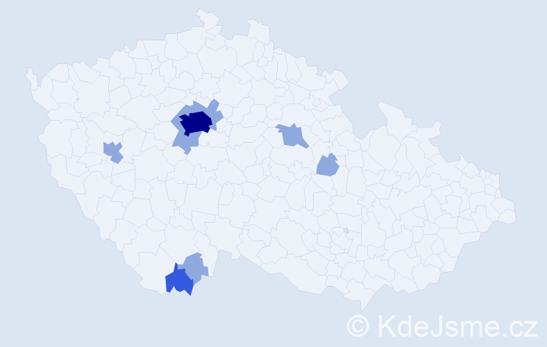 Jméno: 'Grigori', počet výskytů 14 v celé ČR