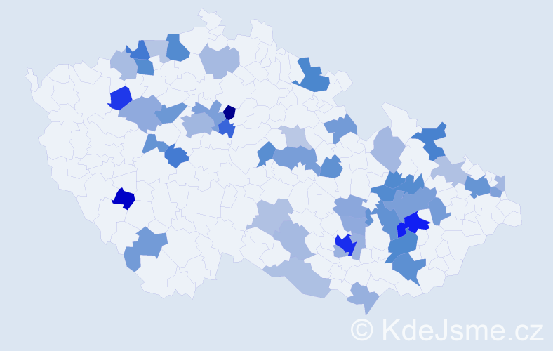 Jméno: 'Diego', počet výskytů 102 v celé ČR